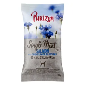 Comparer les prix de Purizon Single Meat Adult saumon, épinards - sans céréales pour chien - 100 g - saumon, fleurs de bleuet