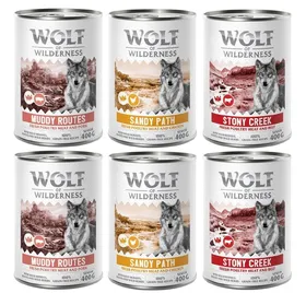 Comparer les prix de Wolf of Wilderness Senior “Expedition” 6 x 400 g pour chien - lot mixte