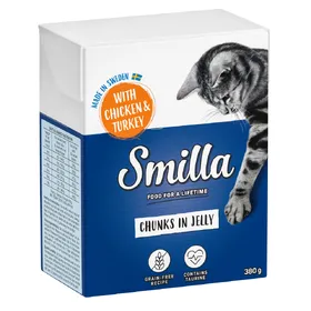 Comparer les prix de Smilla Bouchées poulet, dinde en gelée - Pâtée pour chat