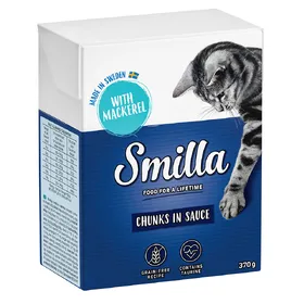 Comparer les prix de Smilla Bouchées, maquereau en sauce - Pâtée pour chat