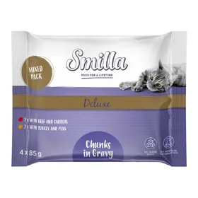 Meilleurs prix pour Smilla Deluxe Bouchées en sauce aux légumes pour chat - 4 x 85 g