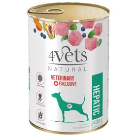 Comparer les prix de 400g 4Vets Natural nourriture pour chien hepatic humide