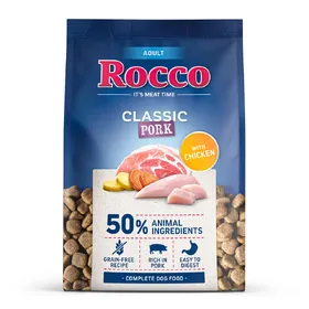 Comparer les prix de Rocco Adult Classic Porc avec poulet 10 Kg