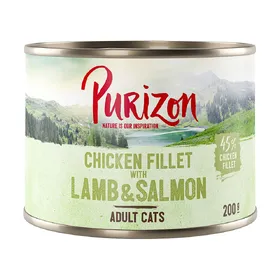 Meilleurs prix pour Purizon Adult filet de poulet, saumon, agneau - Pâtée pour chat