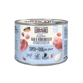 Comparer les prix de Boîtes MAC's 5 x 200 g pour chat + 1 boîte offerte ! - kitten (veau, cœurs de poulet)