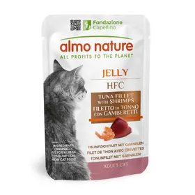 Comparer les prix de Almo Nature HFC Jelly filets de thon, crevettes - Pâtée pour chat