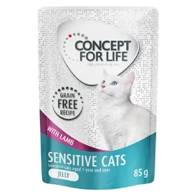 Comparer les prix de Concept for Life Sensitive Cats en gelée agneau sans céréales pour chat - 24 x 85 g