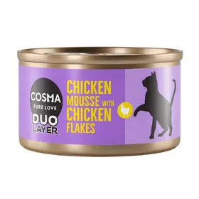 Meilleurs prix pour Cosma DUO Layer 6 x 70 g pour chat - mousse de poulet avec morceaux de poulet