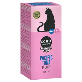 Meilleurs prix pour Cosma Mini Jelly Cups 6 x 25 g pour chat - thon du Pacifique