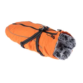 Comparer les prix de Manteau avec harnais TIAKI Arkon, orange pour chien - longueur du dos : 35 cm environ