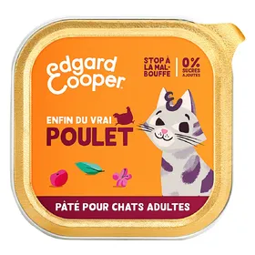 Comparer les prix de Edgard & Cooper Adult Pâté sans céréales poulet - Pâtée pour chat