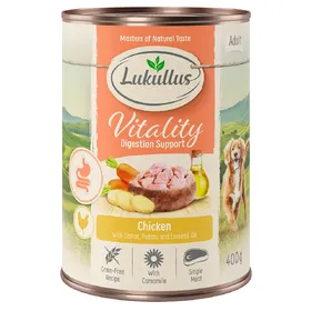 Comparer les prix de Lukullus Vitality Digestion poulet (sans céréales) pour chien - 6 x 400 g
