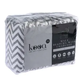 Meilleurs prix pour Couches kooa au charbon de bois pour chien mâle  - taille S