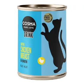 Meilleurs prix pour Cosma Drink 6 x 100 g pour chat - blanc de poulet