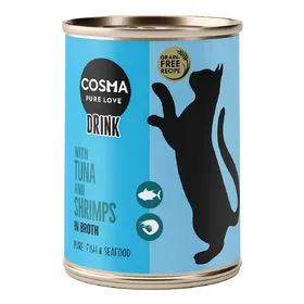 Meilleurs prix pour Cosma Drink 6 x 100 g pour chat - thon, crevettes