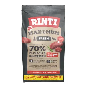 Meilleurs prix pour 12kg+2kg bœuf Max-i-mum RINTI Croquettes pour chien