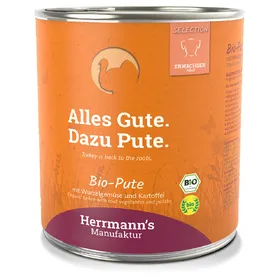 Comparer les prix de Herrmann's Menu Bio Sensitive 6 x 800 g - dinde bio, légumes-racines bio, pommes de terre bio