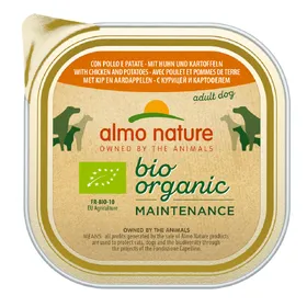 Comparer les prix de Almo Nature Bio Paté poulet & pommes de terre - Pâtée pour chien