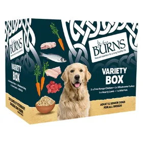 Meilleurs prix pour 6x395g assortiment (4 saveurs) Burns Variety Box nourriture humide pour chien