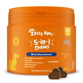 Comparer les prix de Zesty Paws 5-en-1 Chews dinde - lot % : 2 x 90 bouchées à mâcher