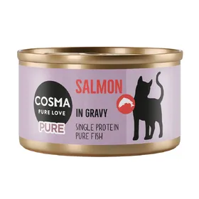 Comparer les prix de 6x80g Cosma Pure saumon nourriture pour chats humide