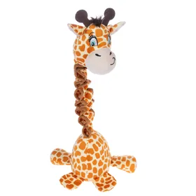 Comparer les prix de TIAKI Jouet pour chien Girafe avec cou élastique 60x19x13cm