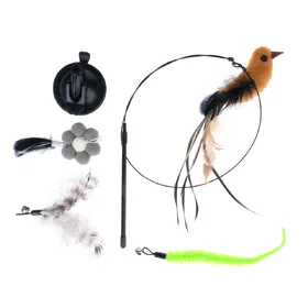 Comparer les prix de zooplus Basics Jouet interactif pour chats 4 en 1 - Teaser 95cm, 4 jouets 15cm