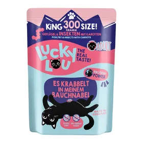 Meilleurs prix pour Lot économique : 2x300g Adult volaille & insectes Lucky Lou nourriture humide pour chats