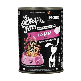 Comparer les prix de 24x400g Lucky Jim Mono agneau pâté pour chien