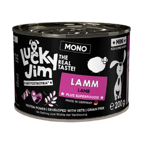 Meilleurs prix pour 24x200g Lucky Jim MINI Mono agneau nourriture pour chiens humide