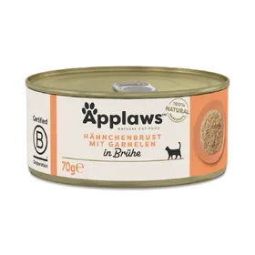 Meilleurs prix pour 6x70g Applaws blanc de poulet avec crevettes - Pâtée pour chat