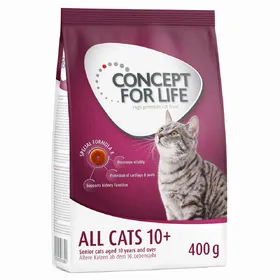 Meilleurs prix pour Offre d'essai : croquettes Concept for Life 400 g pour chat  - All Cats 10+