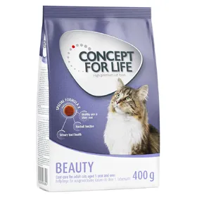 Comparer les prix de Offre d'essai : croquettes Concept for Life 400 g pour chat  - Beauty Adult