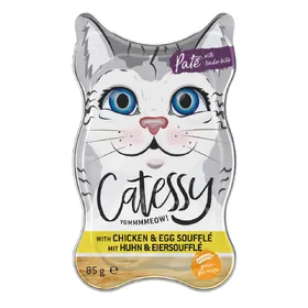 Comparer les prix de Catessy Pâté Soufflé au poulet et aux œufs - Sachet pour chat