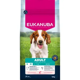 Comparer les prix de 12kg Eukanuba Premium Nutrition Adult Small & Medium Breed saumon sec