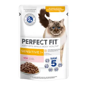 Comparer les prix de PERFECT FIT Sensitive 1+ saumon, - Sachet pour chat