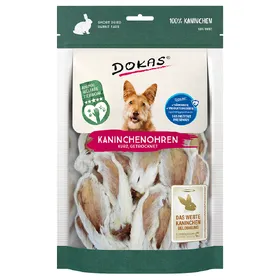 Meilleurs prix pour Oreilles de lapin Dokas avec poils - Friandises pour chien