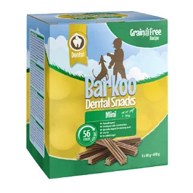 Meilleurs prix pour Lot Barkoo Dental Snacks - Recette SANS CÉRÉALES pour chien - 56 bâtonnets (640 g) pour petit chien