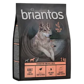 Comparer les prix de Briantos Adult Light/Sterilised dinde & pommes de terre - SANS CÉRÉALES pour chien - 4 x 1 kg