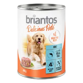 Meilleurs prix pour Briantos Delicious Paté 6 x 400 g pour chien - poisson, petits pois