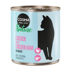 Comparer les prix de Cosma Nature poulet, jambon de poulet - Pâtée pour chat