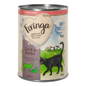 Meilleurs prix pour Feringa Classic Meat Menu agneau, lapin - Pâtée pour chat