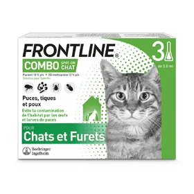 Meilleurs prix pour Combo Frontline® 3 pipettes Spot-on Chat contre puces, tiques et poux