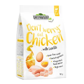 Comparer les prix de Greenwoods poulet, lentilles, pommes de terre, œuf pour chat 400 g