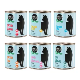 Comparer les prix de 6x280g Cosma Nature lot 6 saveurs adulte - Pâtée pour chat