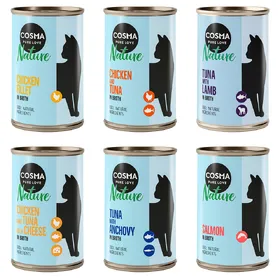 Comparer les prix de Cosma Nature lot II 6 saveurs - Pâtée pour chat