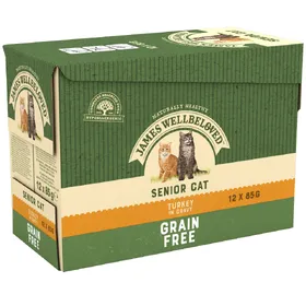 Comparer les prix de 12 x 85g Senior dinde James Wellbeloved sans céréales Sachets pour chat