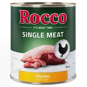 Meilleurs prix pour Rocco Single Meat 6 x 800 g pour chien poulet