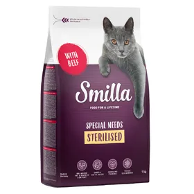Comparer les prix de Smilla Adult Sterilised bœuf pour chat - 1 kg