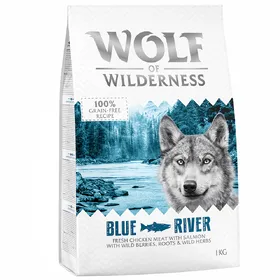 Meilleurs prix pour Saumon sans Céréales Croquettes Chien Blue River Wolf of Wilderness